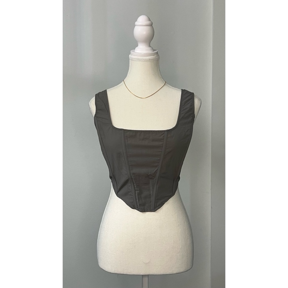 Fashion‎ Nova charcoal Corset Crop Top Large